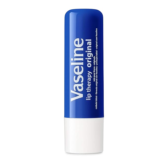 Vaseline Lip Therapy Care Original, Fast-Acting Nourishment, Ideal for Chapped, Dry, Cracked, or Damaged Lips, Lip Balm, 0.16 Ounce (Pack of 4)