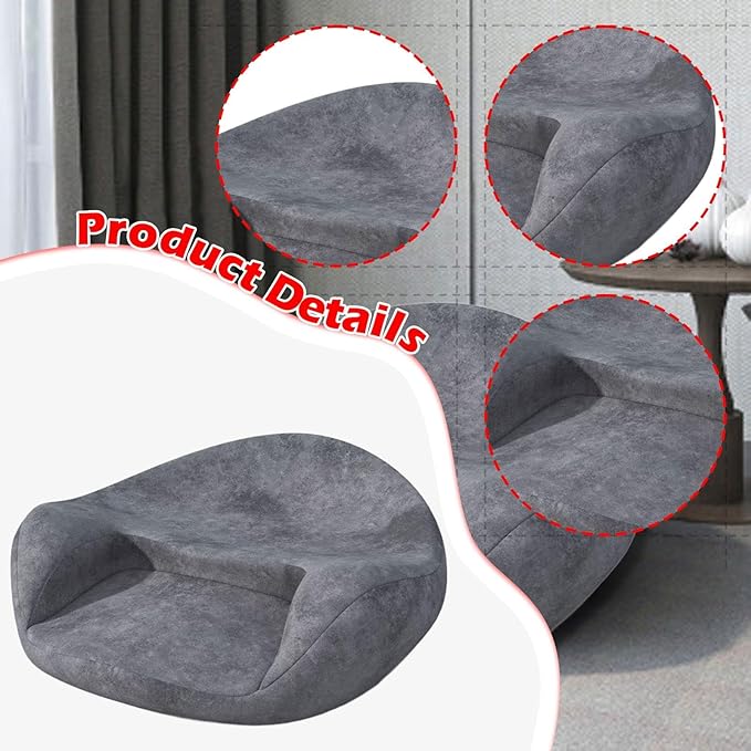 Meditation Cushion Yoga Mat Cushion Support Equipment Creative Seat Floor Pillow for Bedroom Tea Ceremony Sitting Living Room, Grey