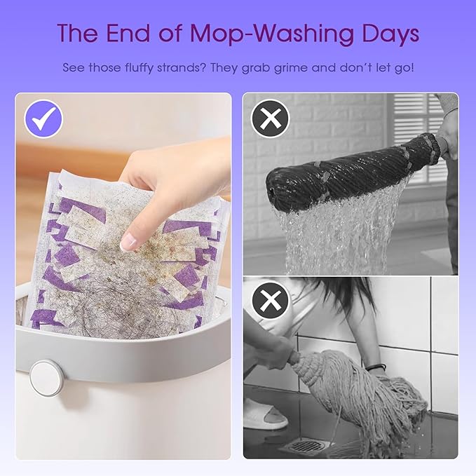 30 Pack Disposable Mop Pads Compatible with Swiffer PowerMop,Replacement for Swiffer Power Mop Refills, Super Absorbent & Scrubbing Power, Dry&Wet Use for Tiles Wooden Floors Cleaning (Lasts 1 Month)