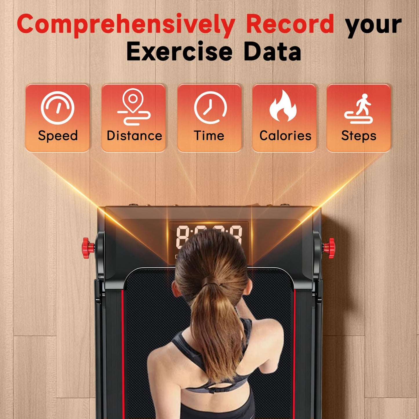 Joxir Walking Pad Treadmill with Incline, 7.5MPH Under Desk Treadmill for Home Office, 360 Lbs Capacity Portable Treadmills with Remote Control, Led Display