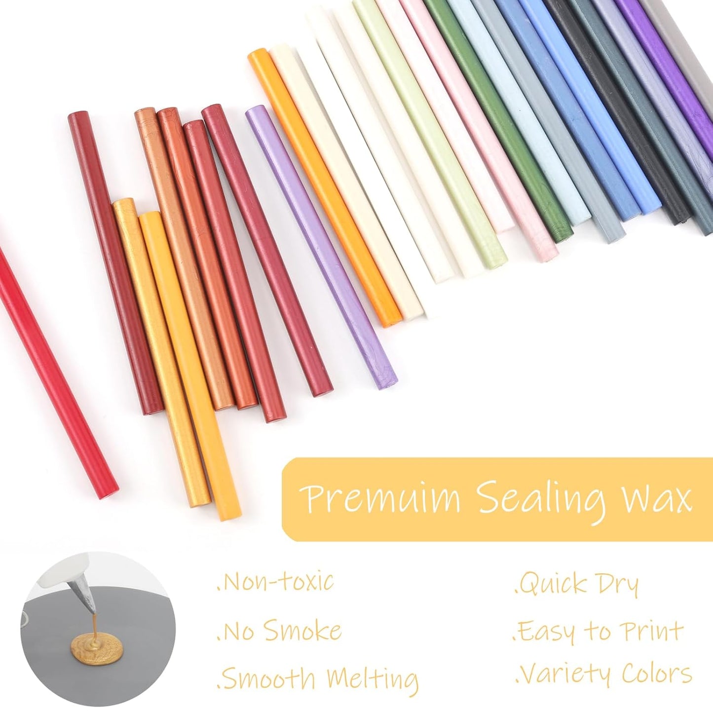 52pcs Pale Blue Sealing Wax Sticks, Andotopee Glue Gun Wax Seal Sticks for Wax Seal Stamp, Premium Sealing Wax for Envelope Letter Seal Wedding Invation Craft Adhesive, Great Gift Ideas (Mini Size)
