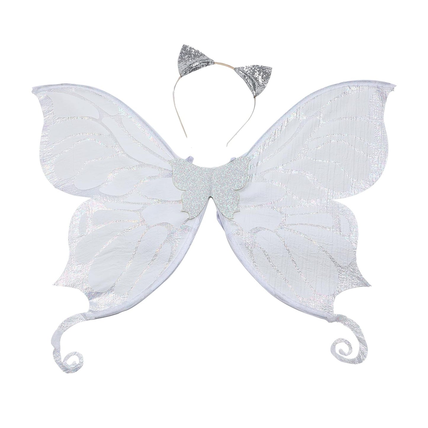 RUIZSH Fairy Wings, Angel wings for Kids Butterfly Wings for Girls Fairy Costumes for Women Halloween Dress Up Cosplay (White)