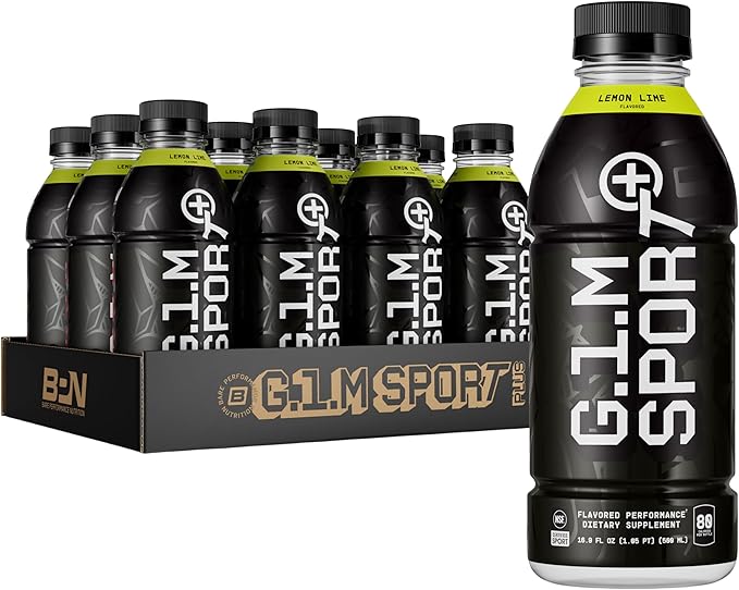 BARE PERFORMANCE NUTRITION G.1.M Sport+ Ready to Drink Endurance Pre-Workout & Hydration – Electrolytes, Caffeine & Nootro...