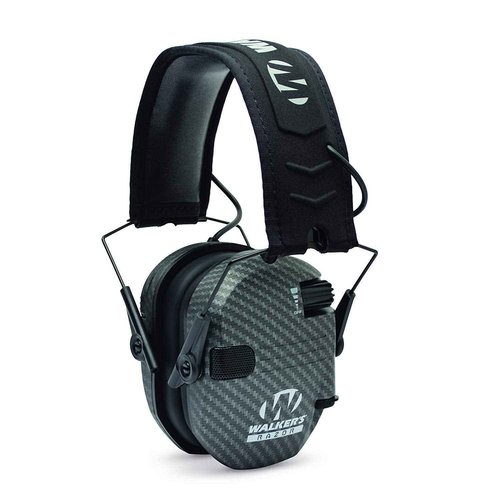 Walker's Game Ear GWP-RSEM-CARB Gear Hearing Plugs and Walker's Razor Walkie Talkie Handsfree Communication Bundle