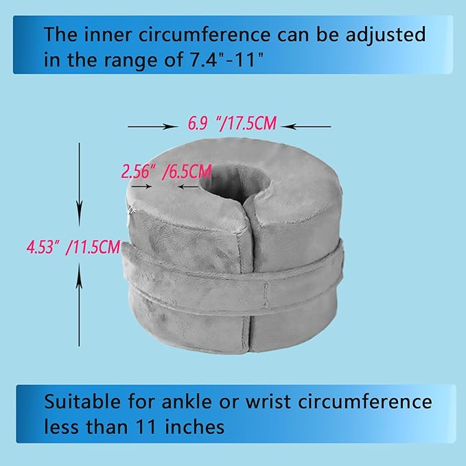 Suicatene Foot, Ankle & Heel High - Density Sponge Rings - Prevent Bed Sores, Ideal for Post Surgery, Elderly & Bedridden Care, Breathable Washable Cover 2 Pack