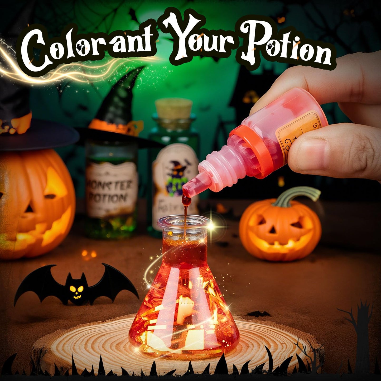 Alritz Science Potion Kits for Kids - 23 Magic Mix Potion Bottles, Witches Cauldron, Birthday Party Halloween Decorations Gifts Toys for Boys Girls 8 9 10 11+ Years Old