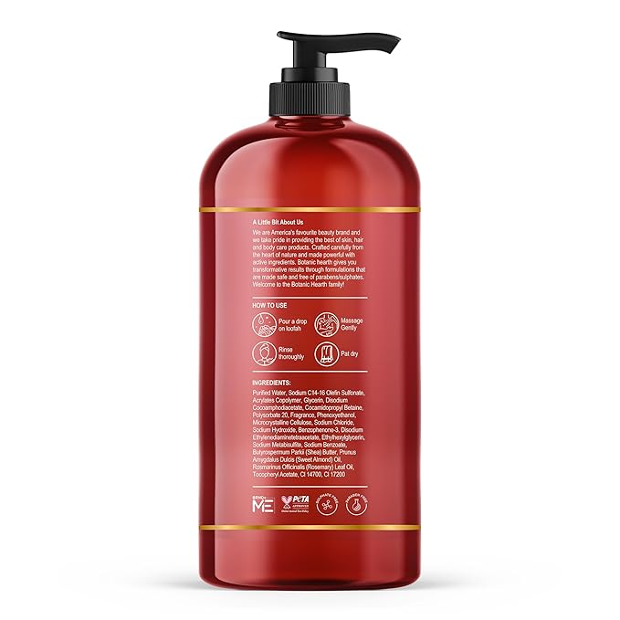Botanic Hearth Garden Rose & Vitamin E Body Wash – Limited Edition Hydrating Shower Gel with Shea Butter & Sweet Almond Oil, Luxurious Lather, Sulfate & Paraben Free – 16 fl oz