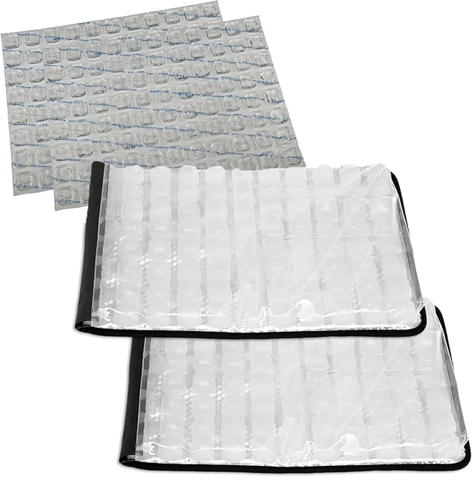 FlexiFreeze Party Mat Chiller - Food Cooling Buffet Cooler for Cold Serving (19" x 15") (Black 2 Pack)
