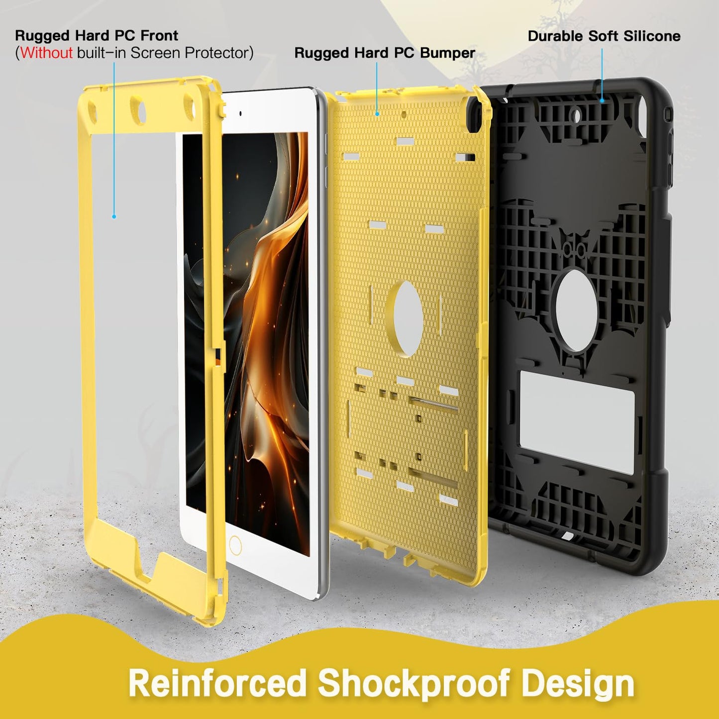 Yimikol For Ipad 6Th/ 5Th Generation Case 2018/ 2017, Ipad Air 2 Case 2014, Ipad 9.7  Case, Heavy Duty Shockproof Rugged Prote