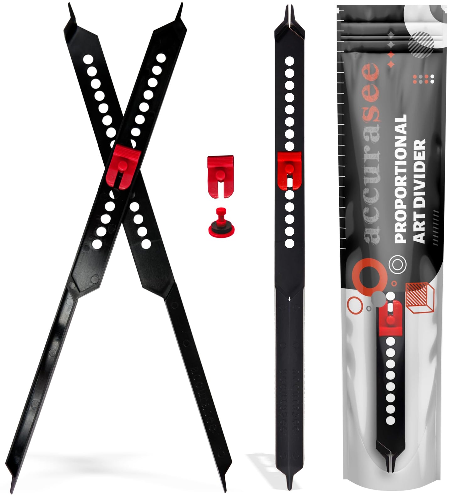 Accurasee Artist 11 Inch Proportional Divider - Upgraded Drawing Supplies & Drafting Tools - Adjustable Caliper & Subject Dividers for Art Drawing Tools (Divider)