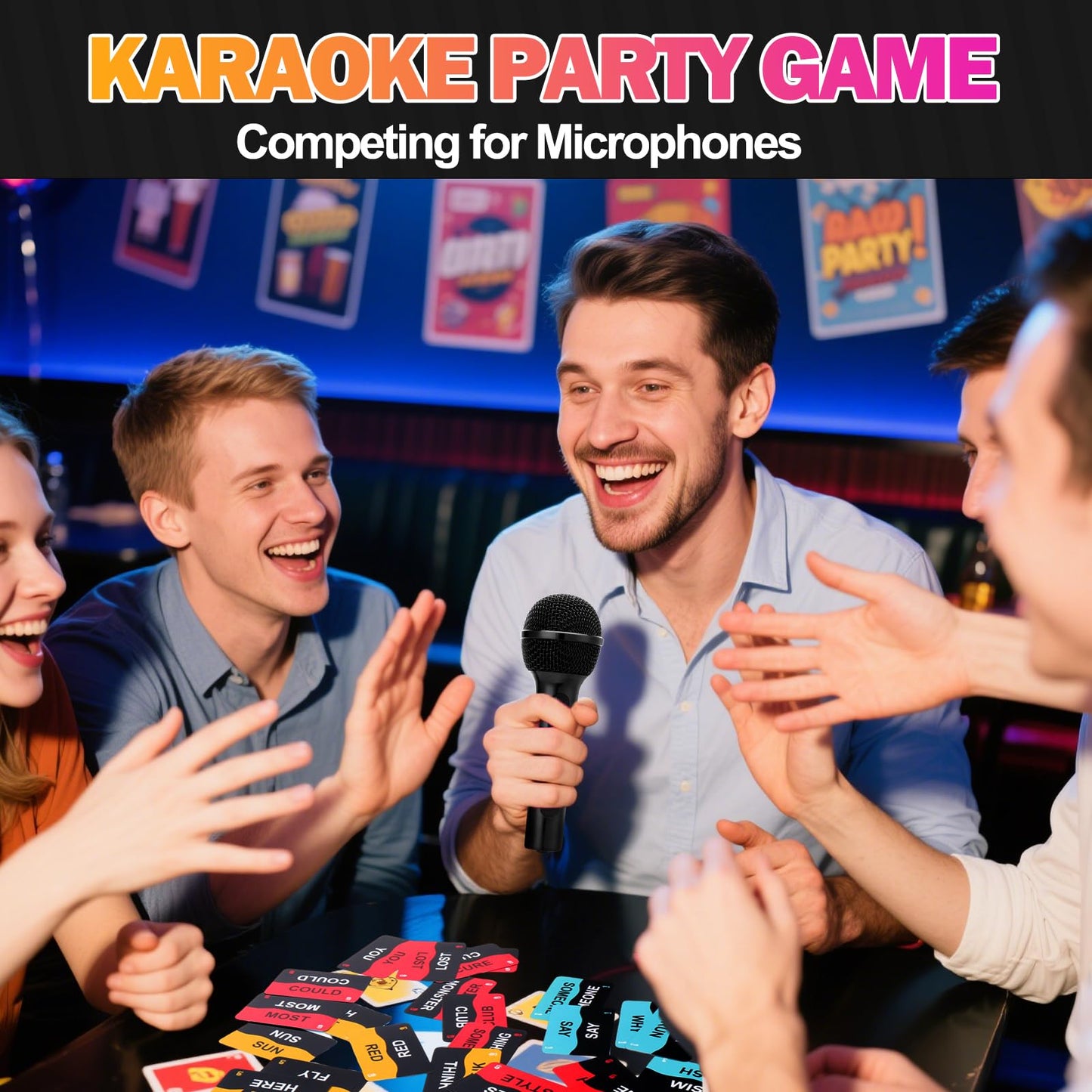 Mity rain Music Party Games - Fast-Paced Music Trivia Card Games for 2-10 Players | Fun Family Games & Adult Card Games with Lyrics ChallengePerfect for Game Night & Music Lovers!