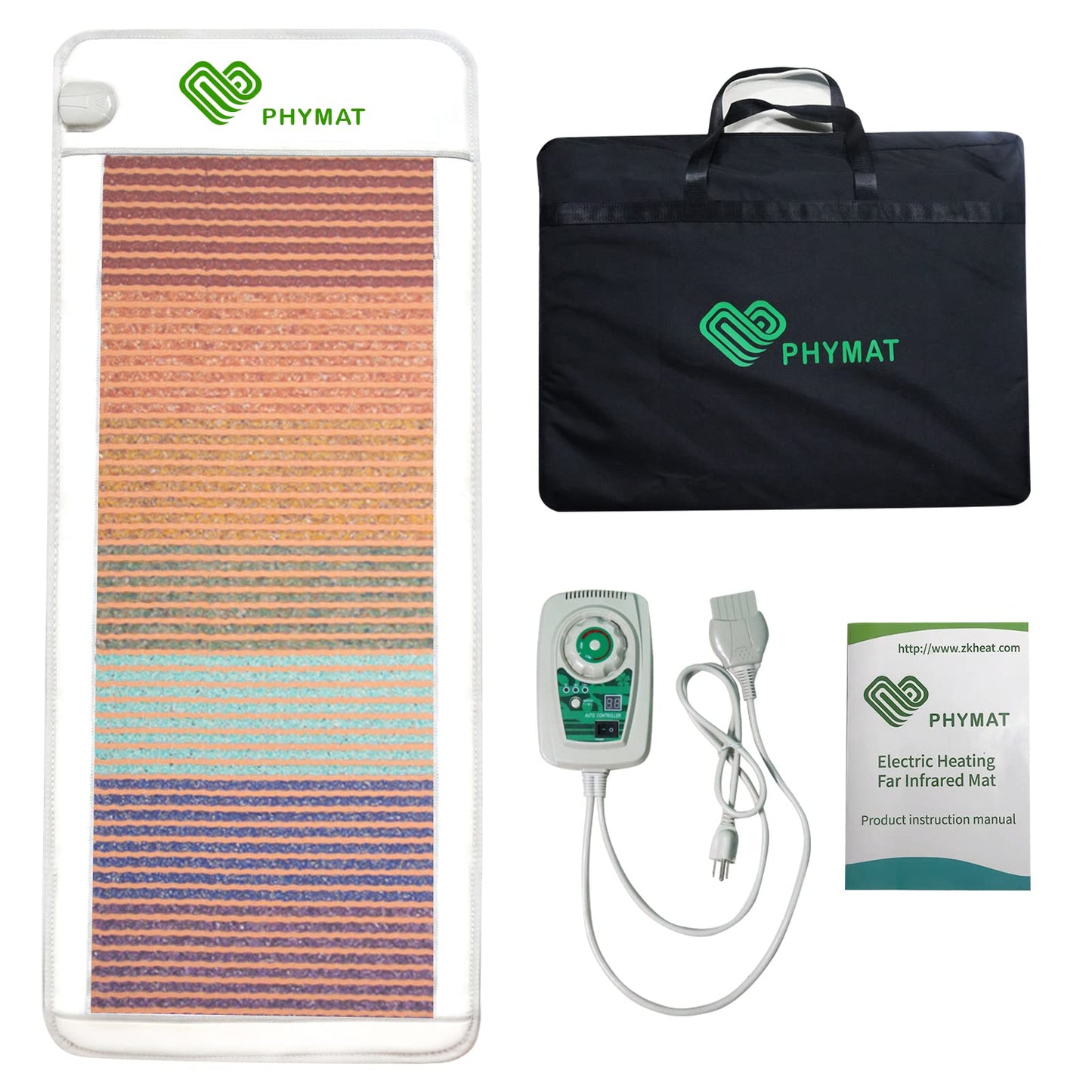 PHYMAT Far Infrared Heating Pad,Infrared Mat Full Body,7 Color Gemstone Heating Pad,7 Chakra Yoga Meditation Crystal Bio Mat,Auto Shut Off,Adjustable Temp(67"x27")