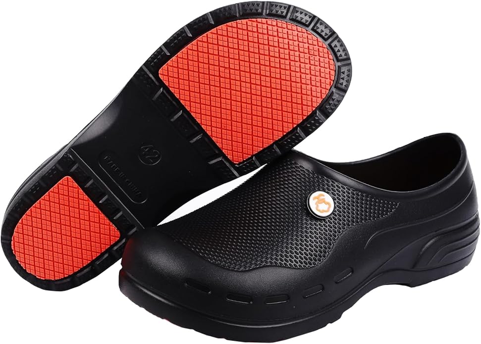 VAVSYL Slip Resistant Work Shoes for Women,Lightweight Waterproof Chef Shoes Men,Non Slip Work Shoes for Nurse/Kitchens/Re...