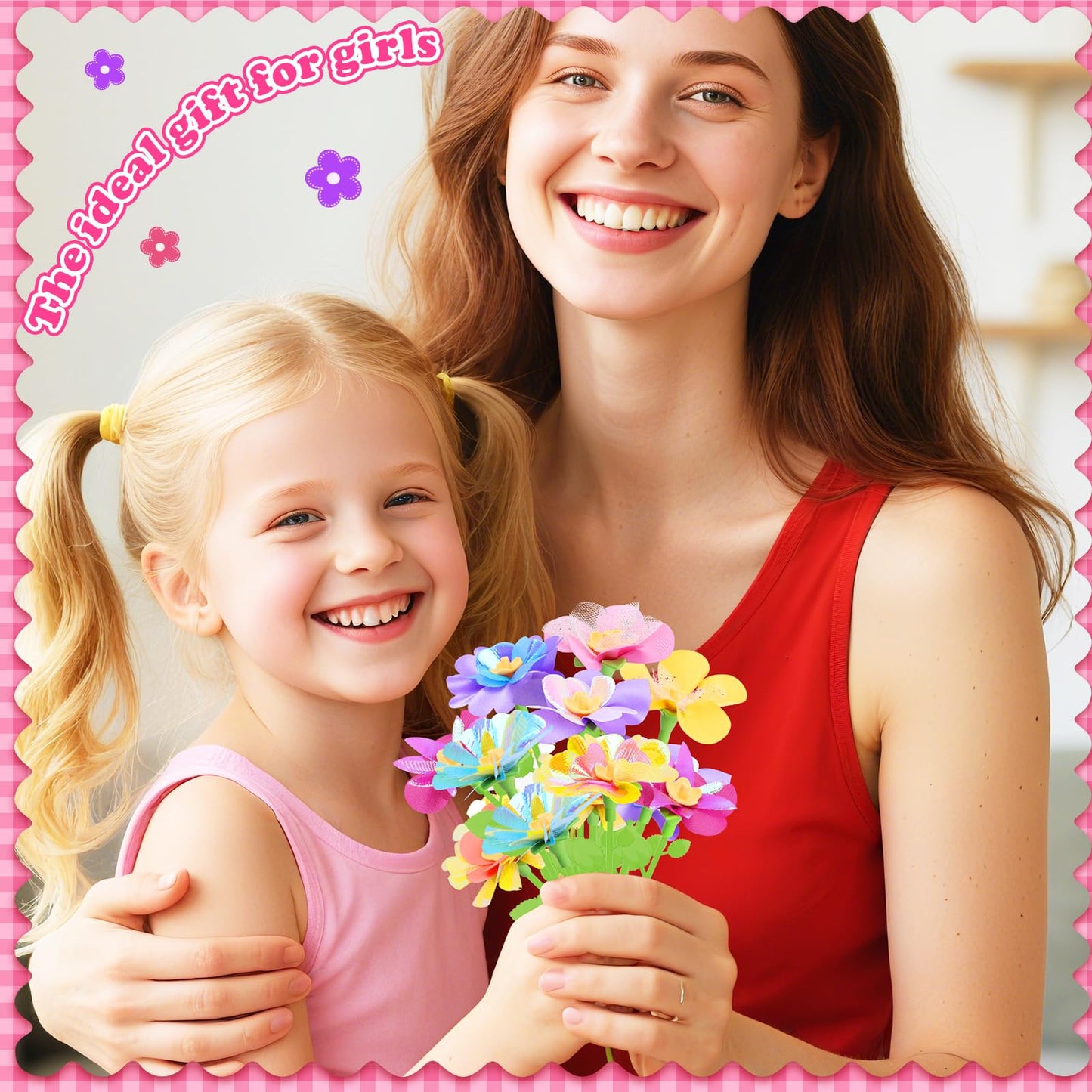 Sumsoltic 36-Piece DIY Fabric Flower Bouquet Accessories Kit - Craft Flower Accessories for Creative Floral Arrangements