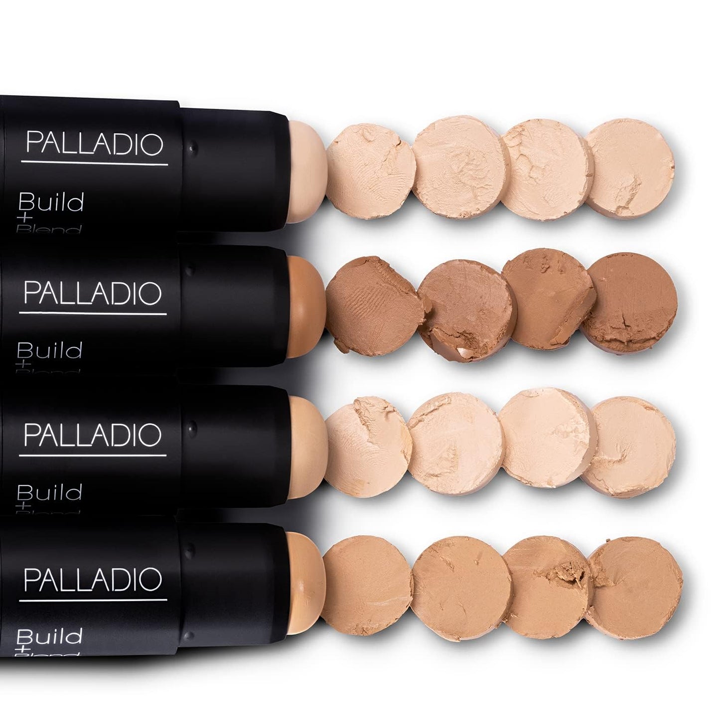 Palladio BUILD & BLEND Foundation Stick, Medium Coverage Buildable Contour Stick for Face, Ultra Blendable Creamy Formula for a