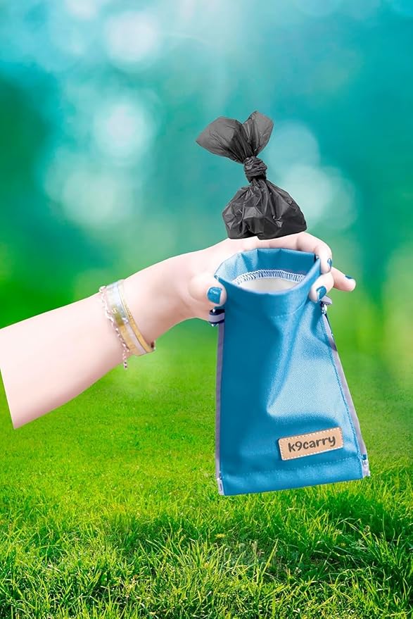 Poop Bag Holders for Leashes with Dog Poop Bags Rolls Biodegradable - Puppy Essentials & Litter Supplies - Durable Dispenser & Leak-Proof Pet Bags, Walking Parks Doggy Accessories Boy Girl Rose Tail