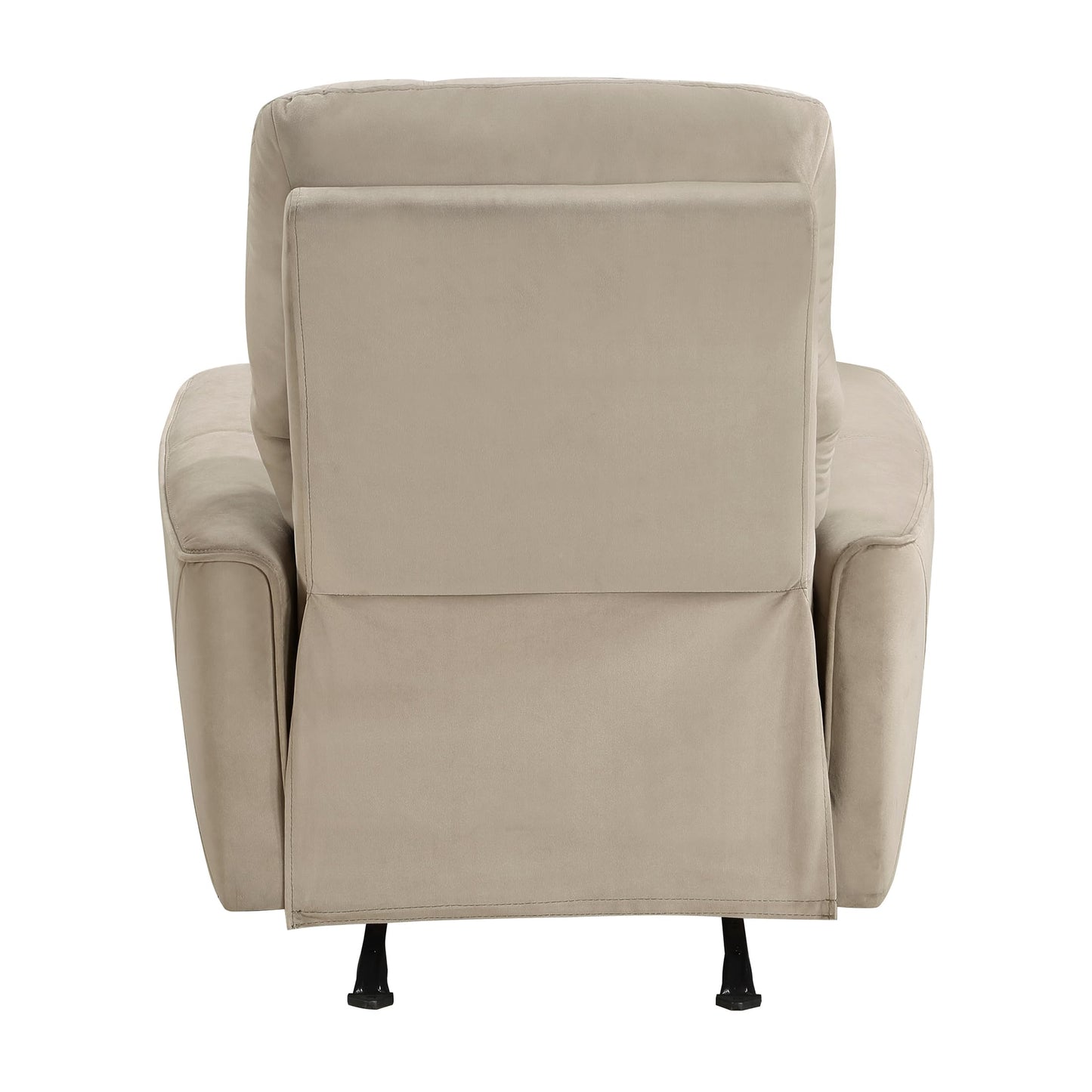 Lexicon Power Recliner Chair Living Room Velvet Reclining Sofa Chair, Home Theater Seating, Power Rocker Recliner Sofa Chair for Living Room/Office/Apartment, Light Brown