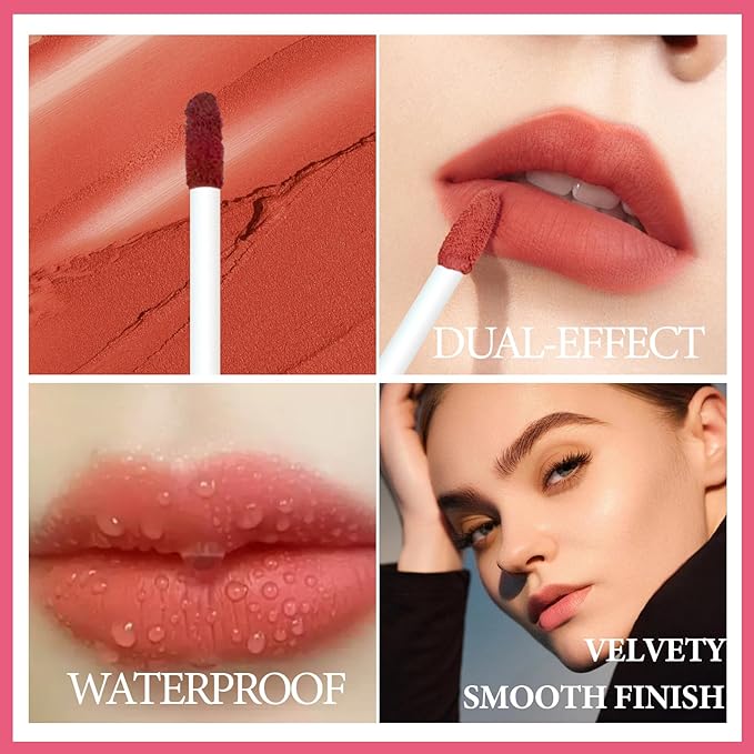 Makeup Set for Women, 8 Pcs Gift Box Set Include Matte Lipstick, Lip Oil, lip Lotion, Blush and Necklace, Easy to Match with Different Makeups, Christmas Makeup Set Gift for Girls-03