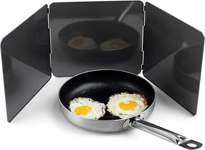 Fox Run Splatter Shield, 3 Sided Frying Splatter Guard For Stove Top, 9" x 10.25"
