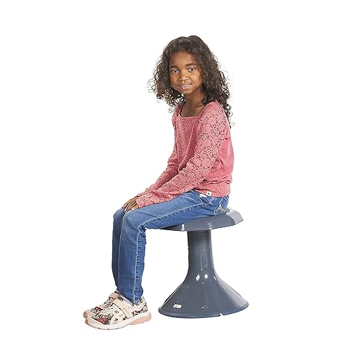 ECR4Kids ACE Active Core Engagement Wobble Stool, 15-Inch Seat Height, Flexible Seating, Grey