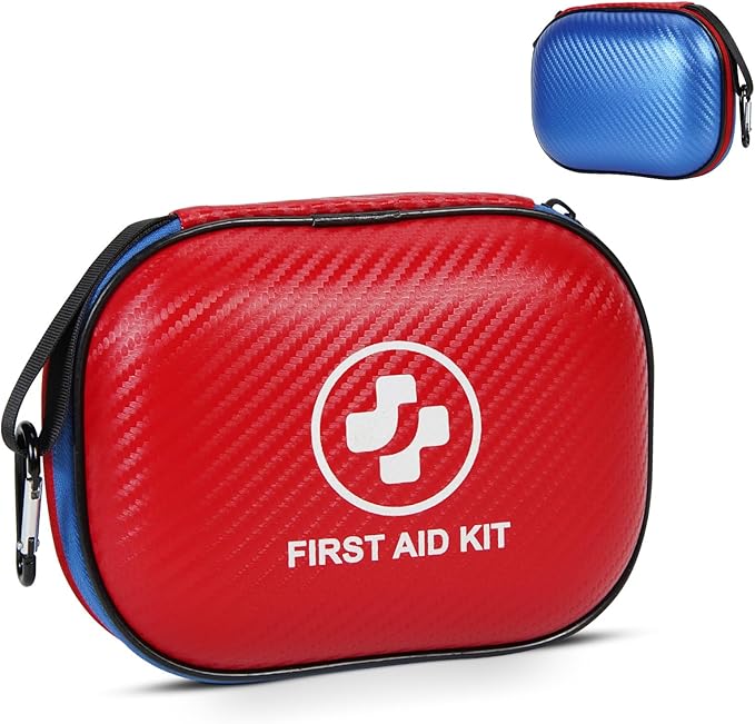 Small First Aid Kit - 185 Pieces Waterproof Emergency Kit for Home, Car, Office, Travel, Camping, Hiking & Outdoor - Porta...
