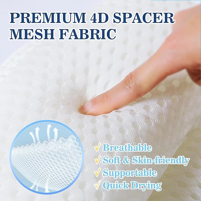 Newivi Portable 3D Breathable Seat Cushion – Foldable, Soft & Lightweight for Airplane Travel Stadium Cushion