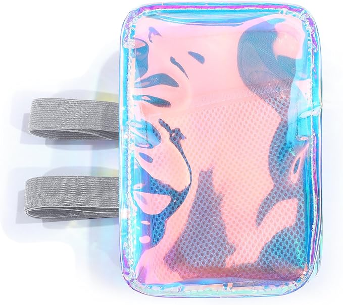 Bulyoou Carnival Leg Bag Holographic Thigh Bag with Adjustable Strap Leg Pouch Harness Women Summer Travel Hiking Pack(Mul...