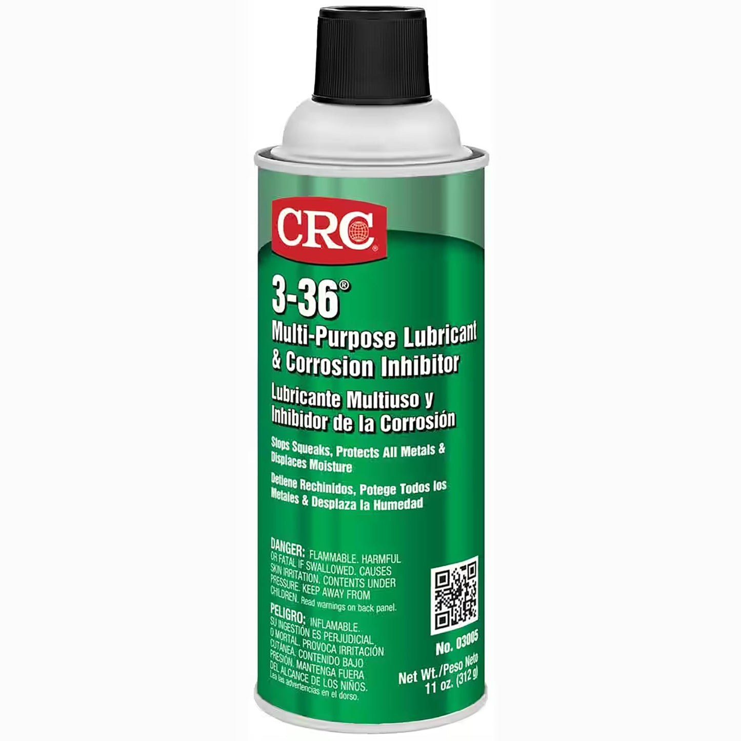 CRC 3-36 Multipurpose Lubricant & Corrosion Inhibitor 03005 – 11 Wt Oz., Corrosion Protectant Spray w/ Petroleum Base for Metal Equipment