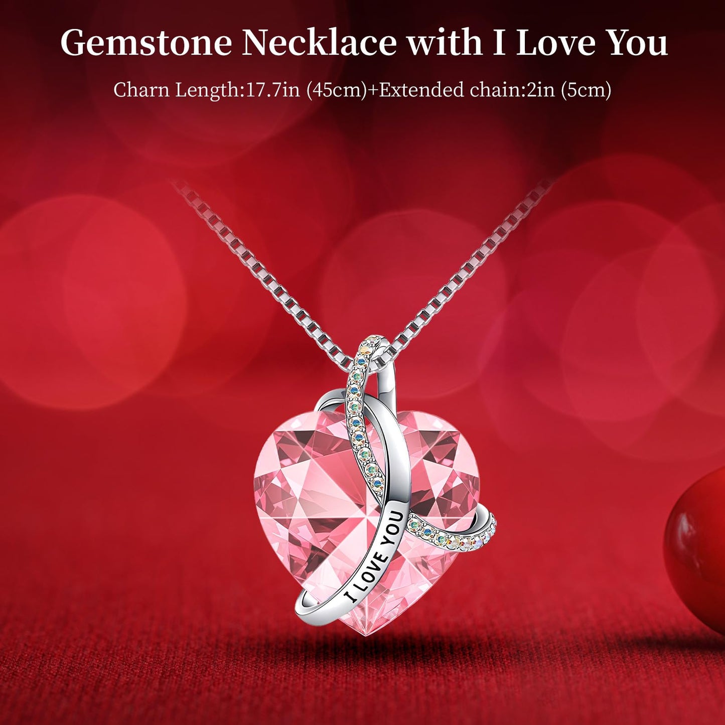 BNWXOY Preserved Real Pink Rose Birthday Gifts for Women Her Mom Wife Girlfriend Grandma with l Love You Necklace Eternal Forever Rose Flowers on Anniversary Valentine's Day Mothers Day Christmas