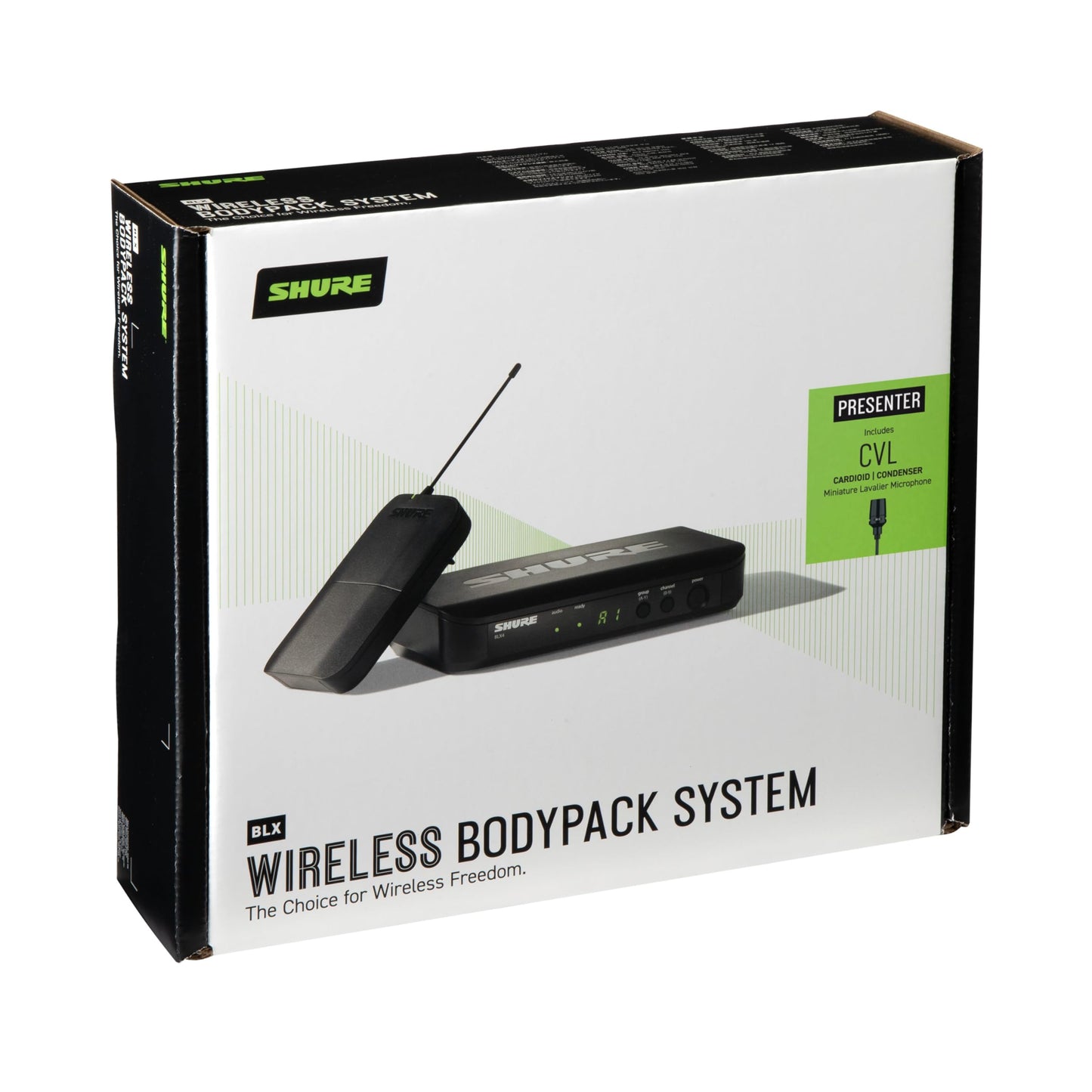 Shure Blx14/Cvl Wireless Microphone System - 14-Hour Battery Life, 300 Ft Range, Uhf | Includes Cvl Lavalier Mic, Bodypack Trans