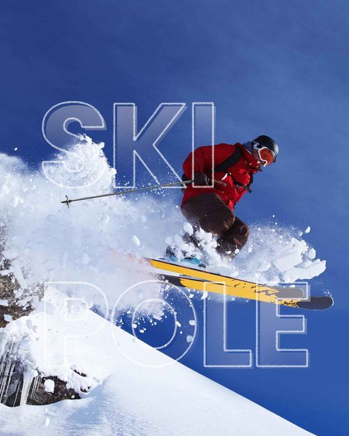 OutdoorMaster Ski Poles, Graphite Carbon Composite, Superlite Ski Equipment for Men&Women - 110cm, 1 Pair