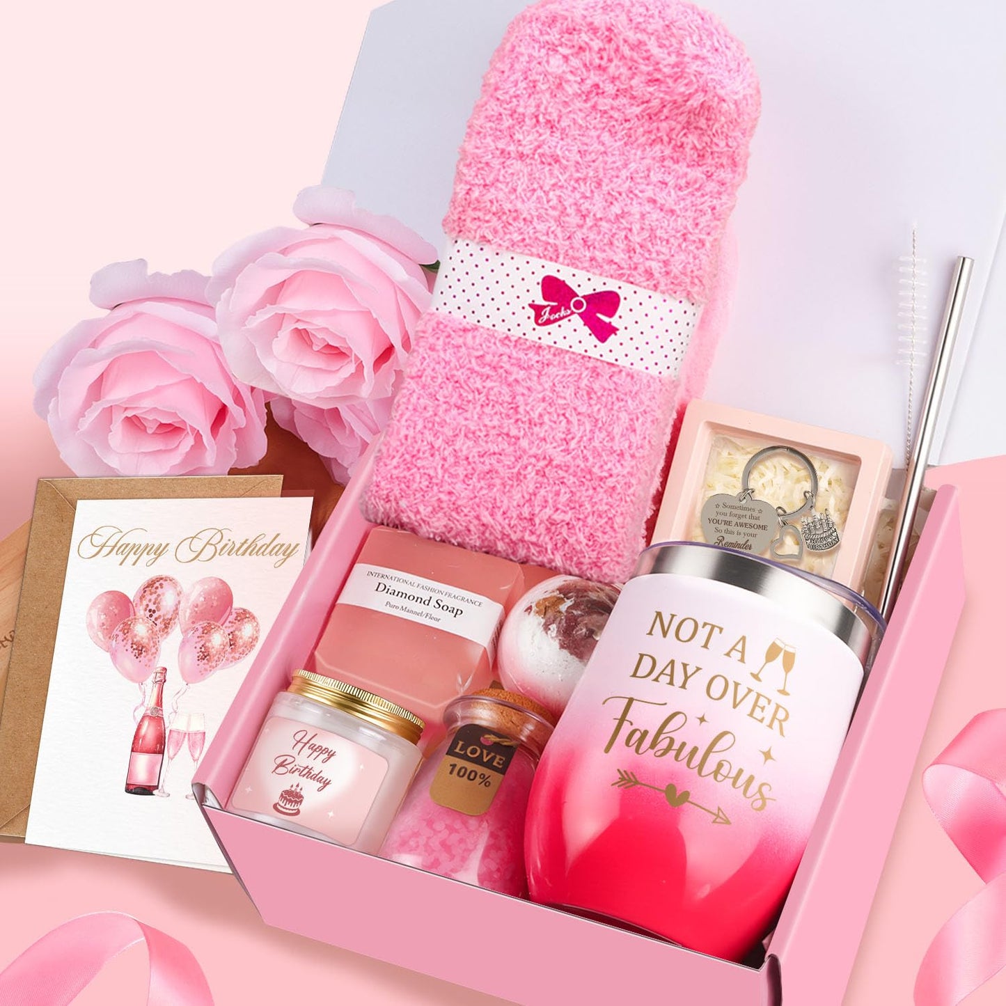Birthday Gifts for Women, Self Care Gifts Happy Birthday Gifts for Women Relaxing Spa Gift Basket Not A Day Over Birthday Gift Ideas for Woman Happy Birthday Gift for Her, Mom, Wife, Sister, Friend