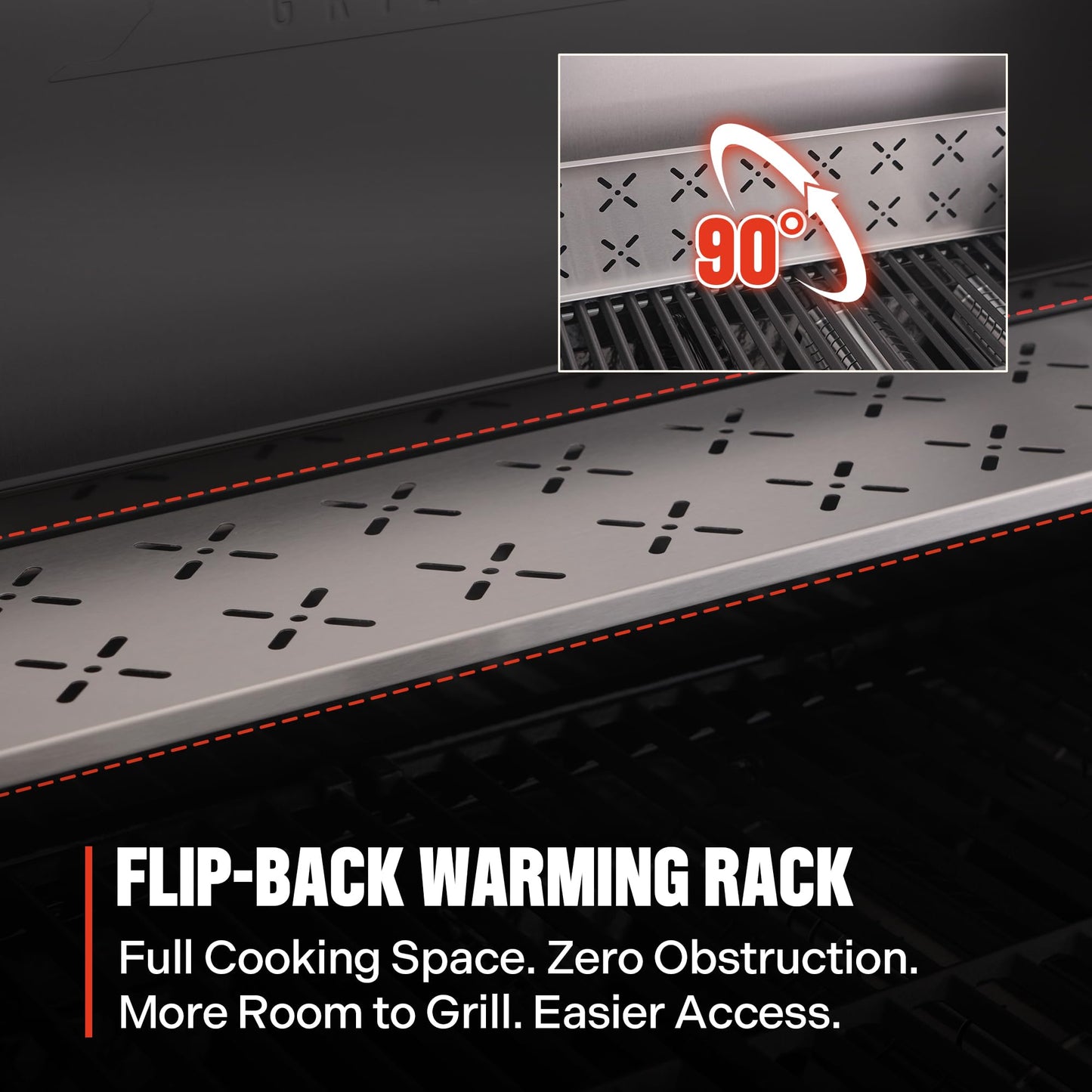 Monument Grills 4 Burner Stainless Steel Propane Mesa 2 Gas Grill, 500°F in 5 Mins, 525 sq.in, 37,000 BTU, with Broil Zone, Foldable Side Shelves, Knob Controls, Built in Thermometer, Mesa II 410BZ
