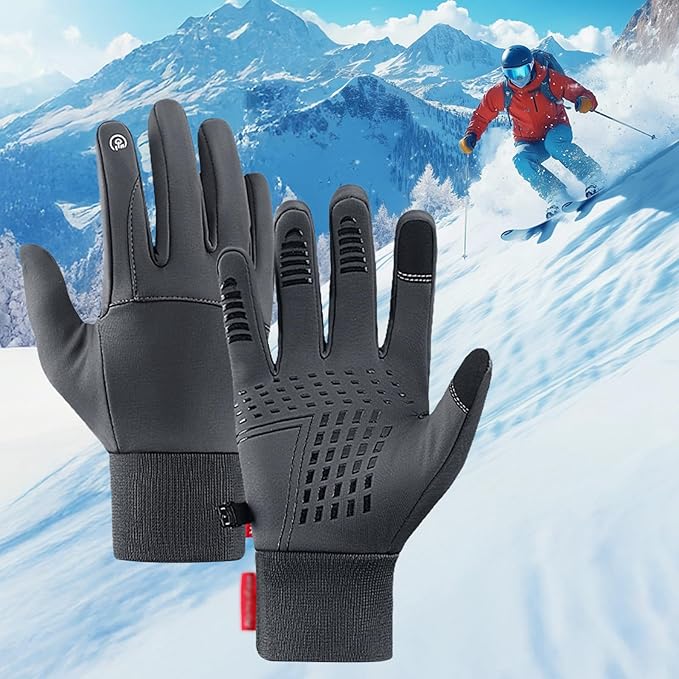 Thermal Gloves Cold Weather Touchscreen Insulated Gloves with Anti-Slip for Men Women Outdoor Running Cycling Sports