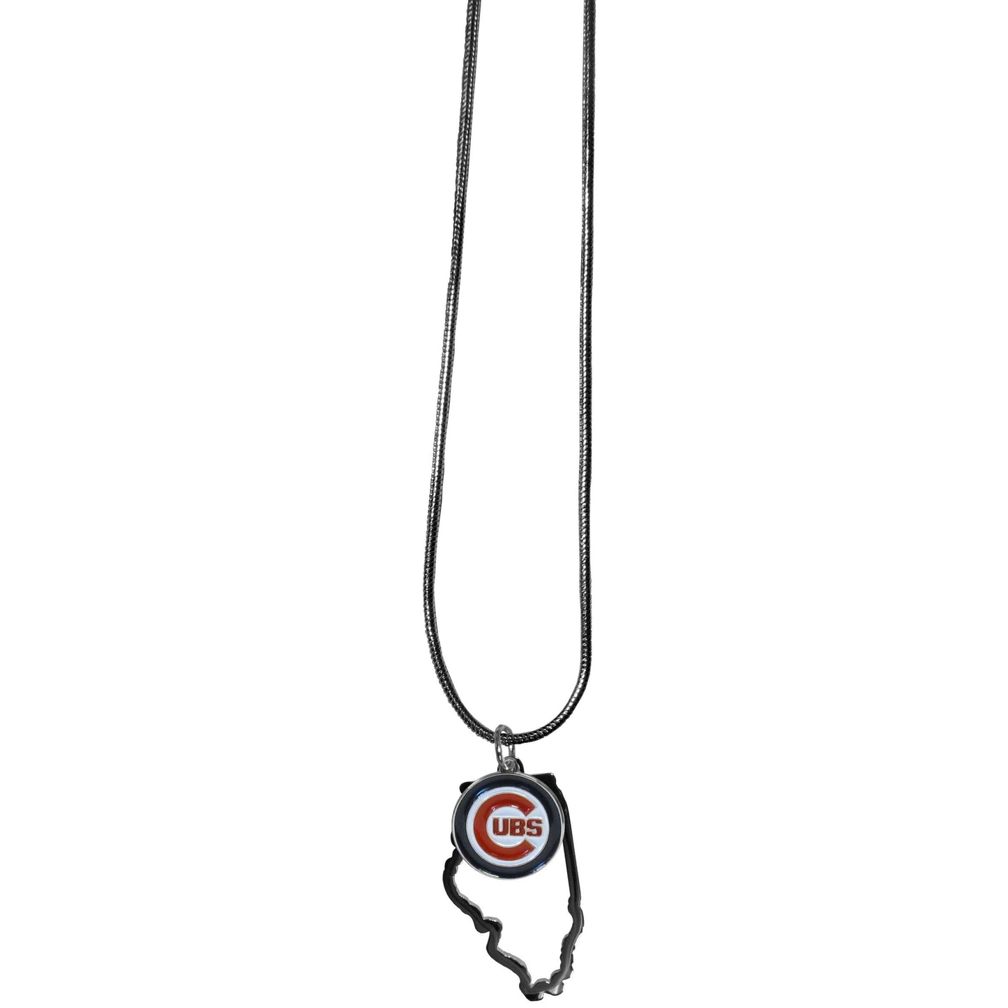 Siskiyou Gifts MLB Chicago Cubs Necklace Chain with State Shape Charm, Team Colors, One Size