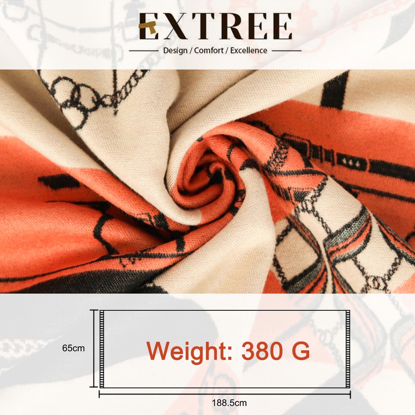 EXTREE Scarfs for Women Pashmina Silky Shawl Wrap for Evening Dressing Blanket Open Front Poncho Cape