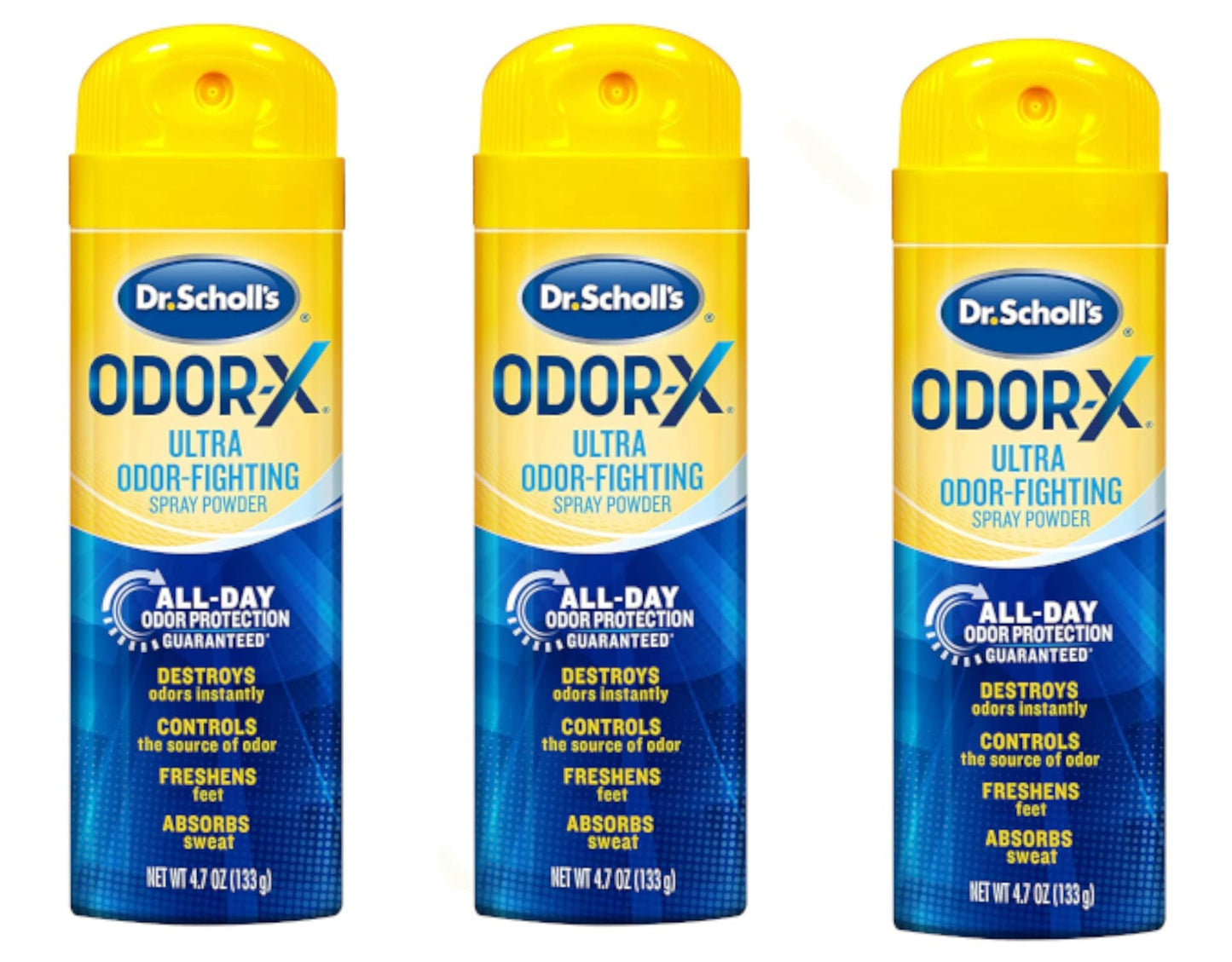 Dr. Scholls Odor X With Sweatmax Spray Powder 4.7 Ounce (139ml) (3 Pack)