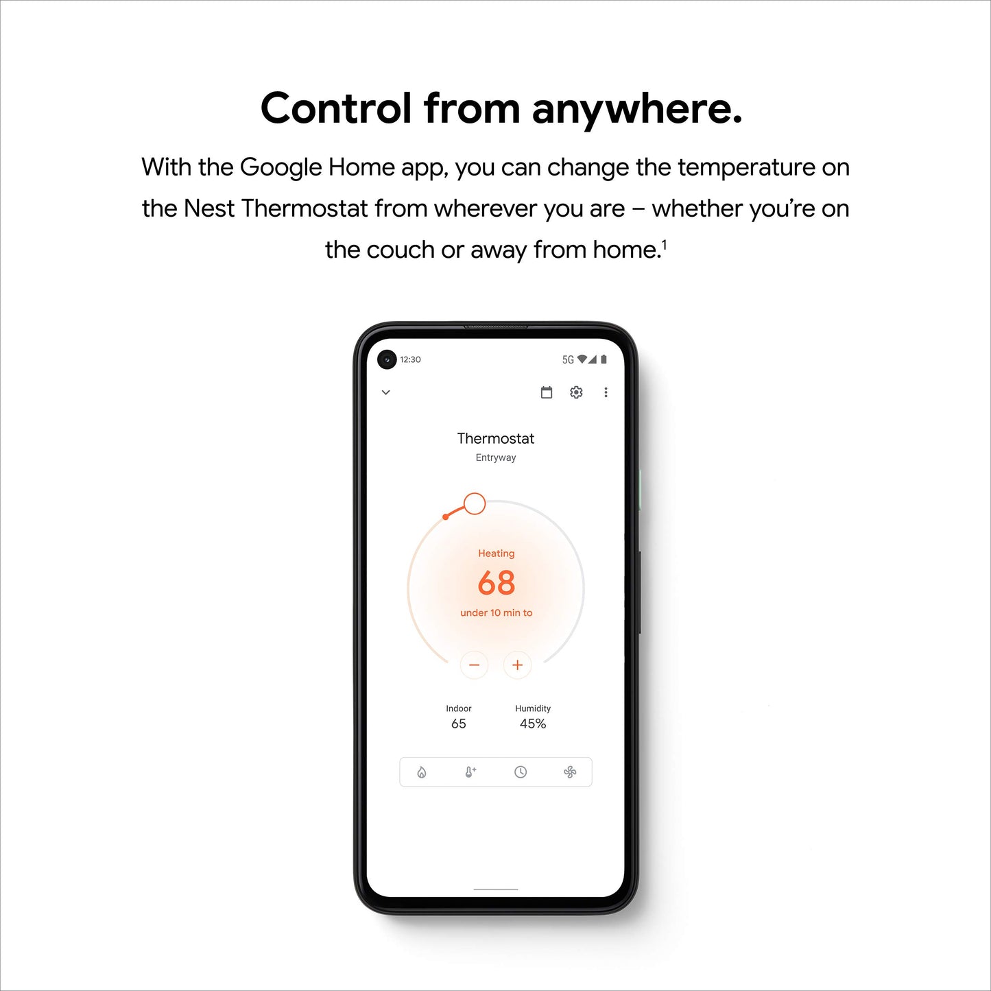 Google Nest Thermostat - Smart Thermostat for Home - Programmable Wifi Thermostat - Sand