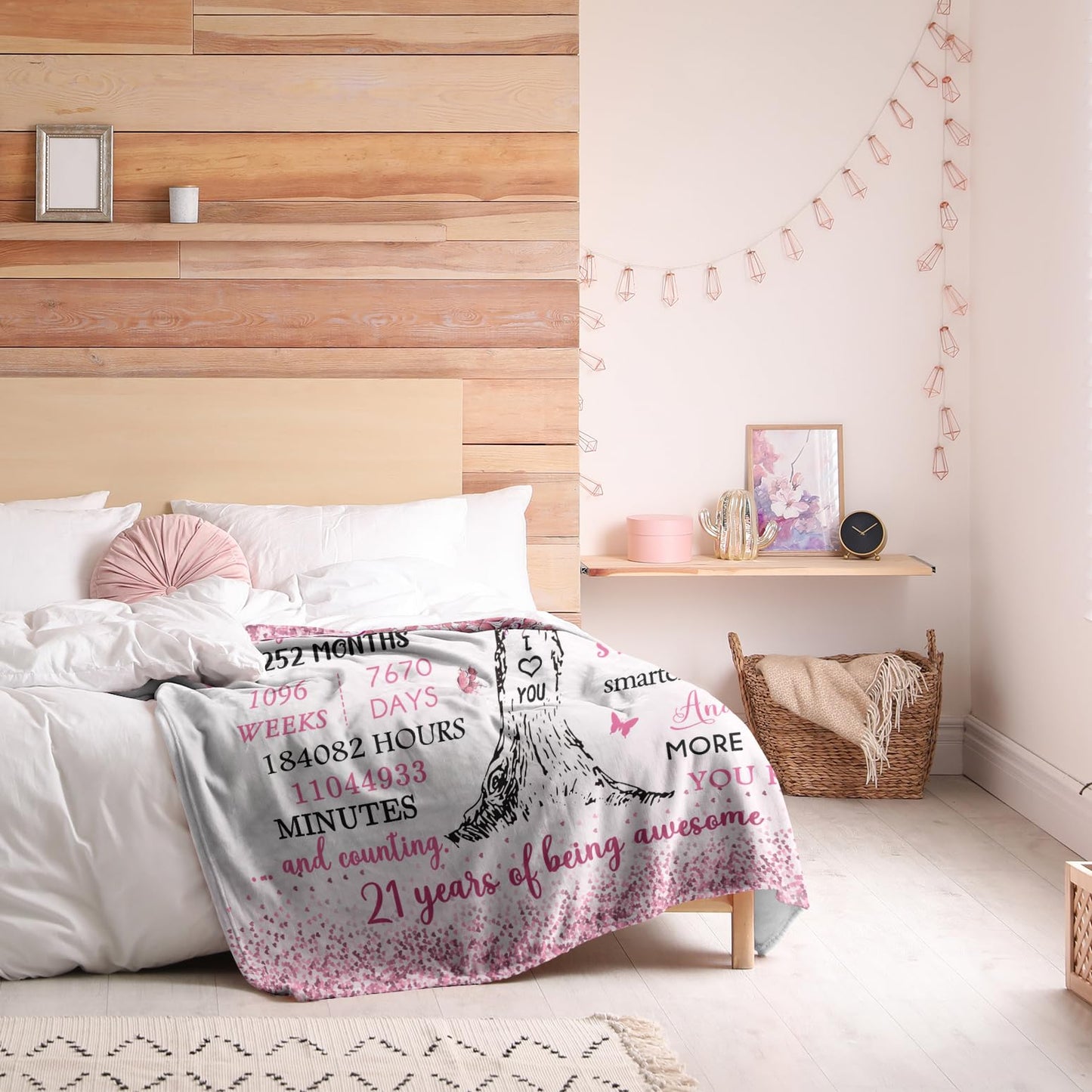 21st Birthday Gifts for Her, 21st Birthday Decorations, 21 Year Old Birthday Gifts for Her, Gifts for 21st Birthday Female, Best Gifts for 21 Year Old, 21st Birthday Gift Ideas Blanket 50"X60"