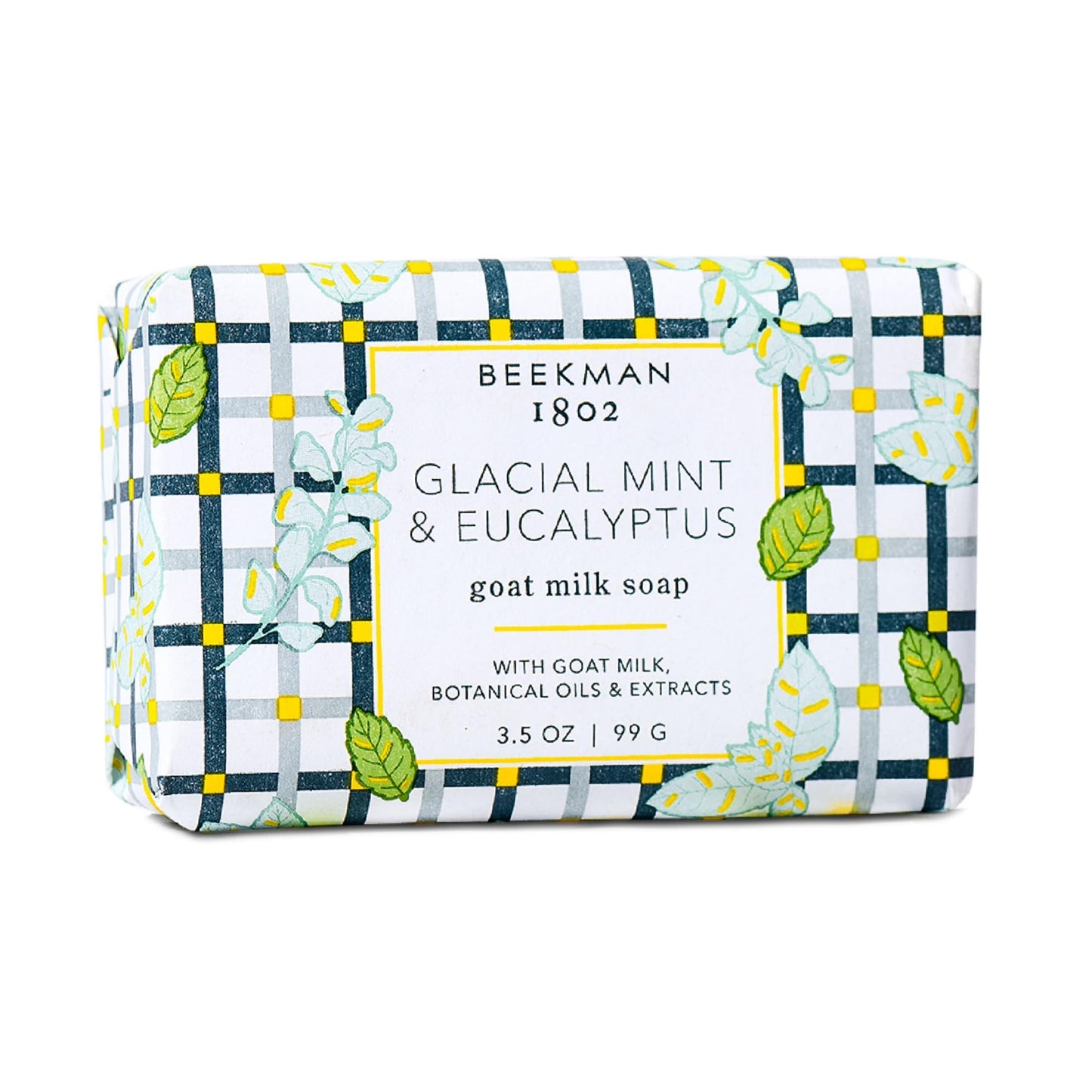 Beekman 1802 Glacial Mint & Eucalyptus Goat Milk Soap - Scented - 3.5 oz - Cleanses, Nourishes & Hydrates - Certified Microbiome