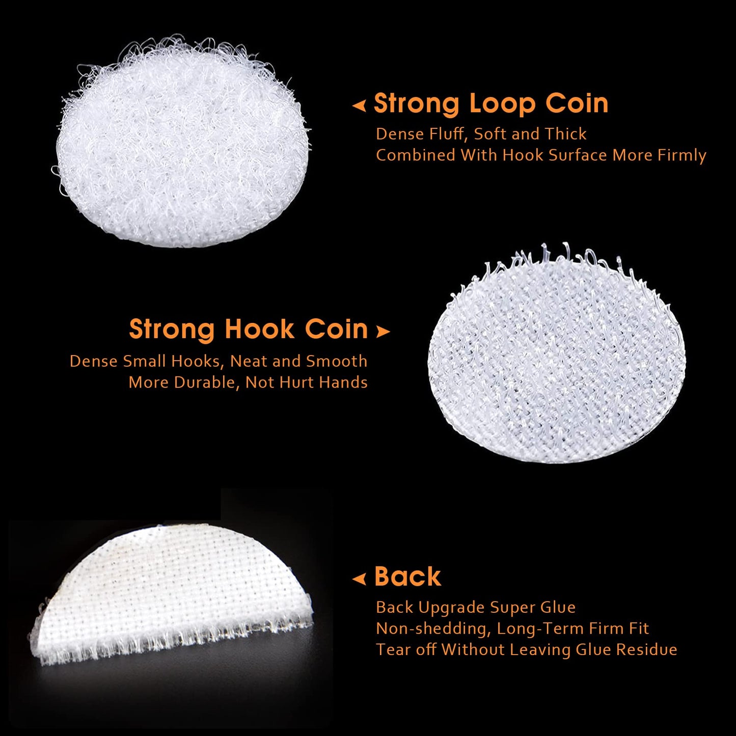 White Self Adhesive Dots for Classroom: 0.59" 1000Pcs Strong Sticky Back Round Hook Loop Circles - Removable Small Stickers for Arts Crafts School Organization