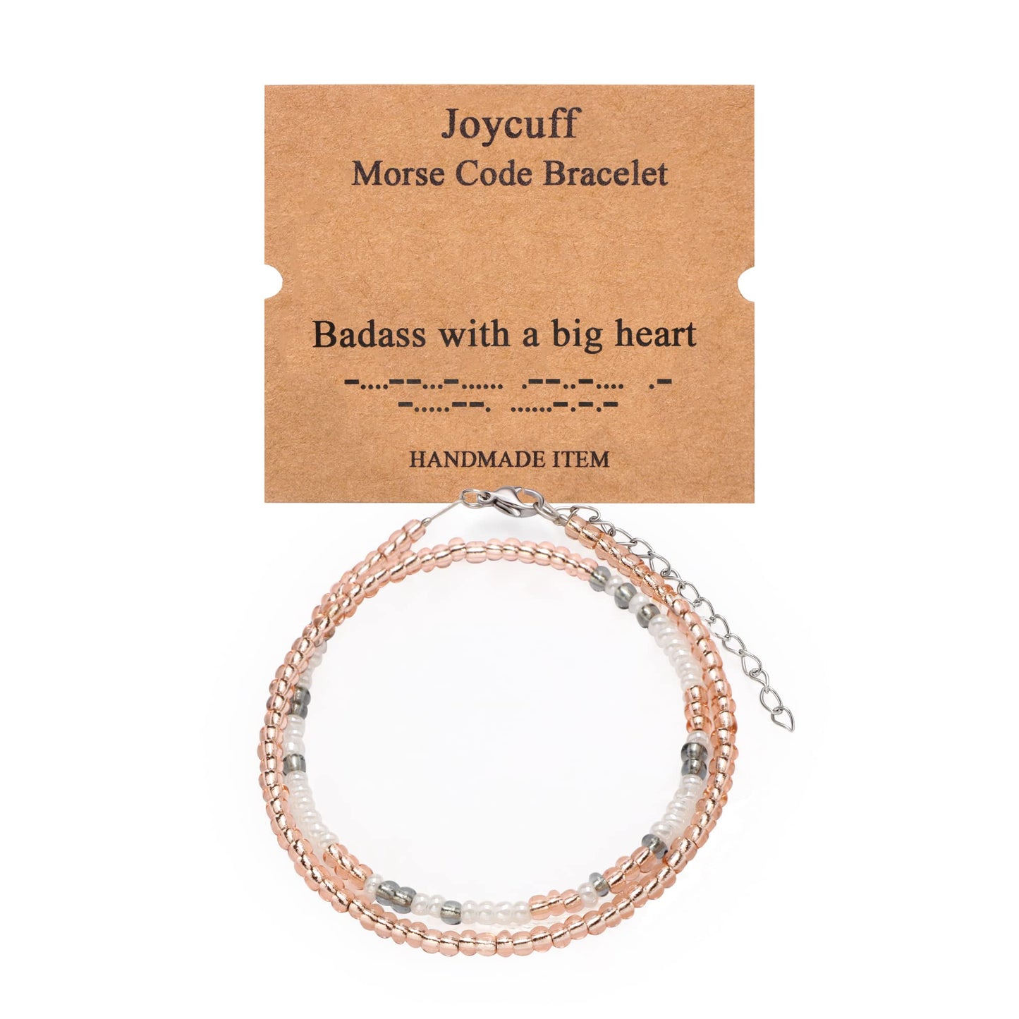 JoycuFF Inspirational Bracelets for Women Christmas Birthday Gifts for Her Mom Sister Daughter Best Friend Adjustable Silk Beade