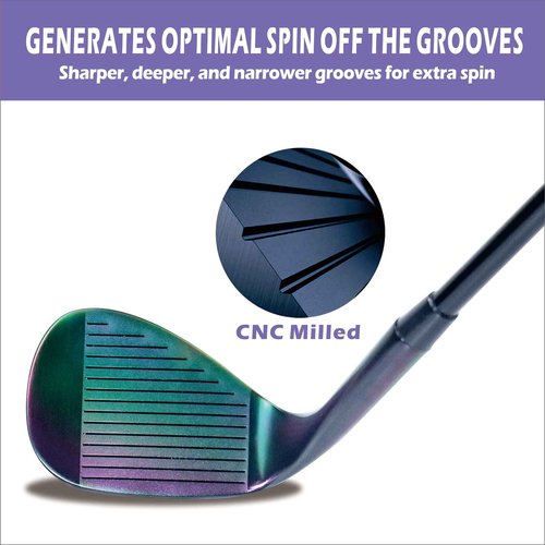 POSSOT Golf Wedge, 56 Sand Wedge Degree for Man and Women with Beautiful Black Colorful Finish