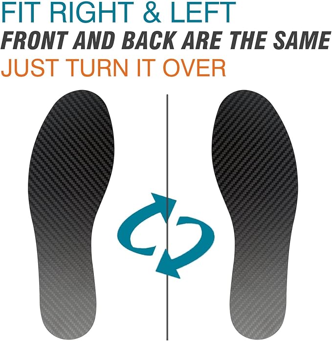 Carbon Fiber Insole, Rigid Insert for Foot Arthritis, Mortons Toe, Turf Toe, Hallux Limitus, Hallux Rigidus,1 Piece 25.5cm(Fit Men Size 9/Women 10)