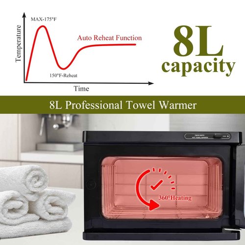 Hot Towel Warmer, 8L Towel Warmer Spa, Towel Warmer for Facials, Professional Towel Warmer, Small Towel Warmer Cabinet, Suitable for Spa, Salon, Barbershop, Esthetician…