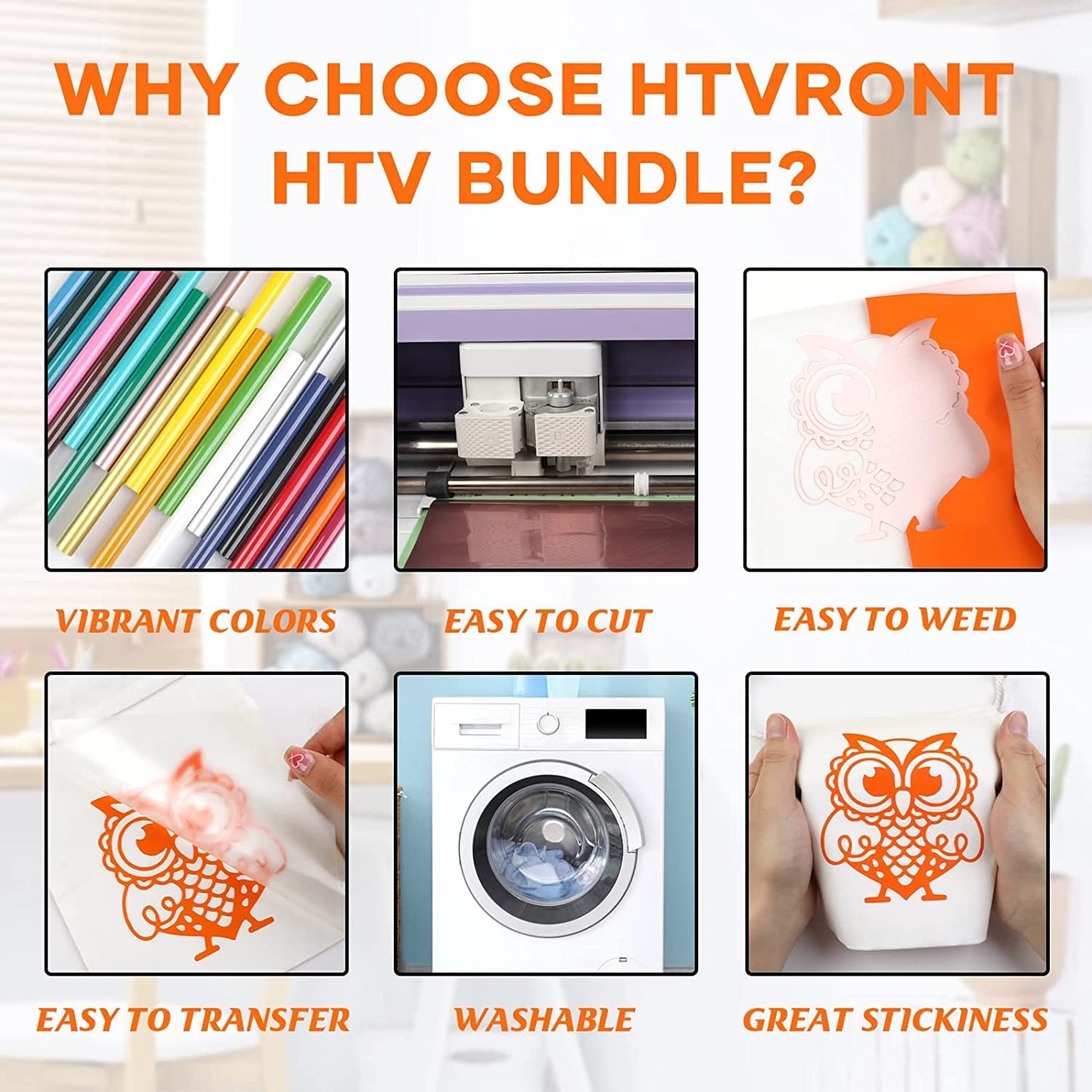 HTVRONT 15"x15" Heat Press Machine for T-Shirts & HTV Heat Transfer Vinyl Bundle: 20 Pack 12'' x 3FT Heat Transfer Vinyl Rolls