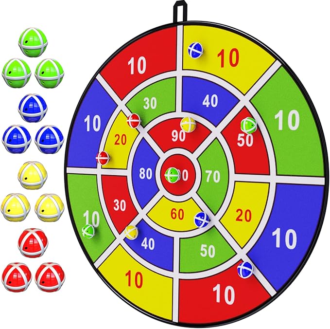 BooTaa 29" Large Dart Board for Kids, Kids Dart Board with Sticky Balls, Boys Toys, Indoor/Sport Outdoor Fun Party Play Ga...