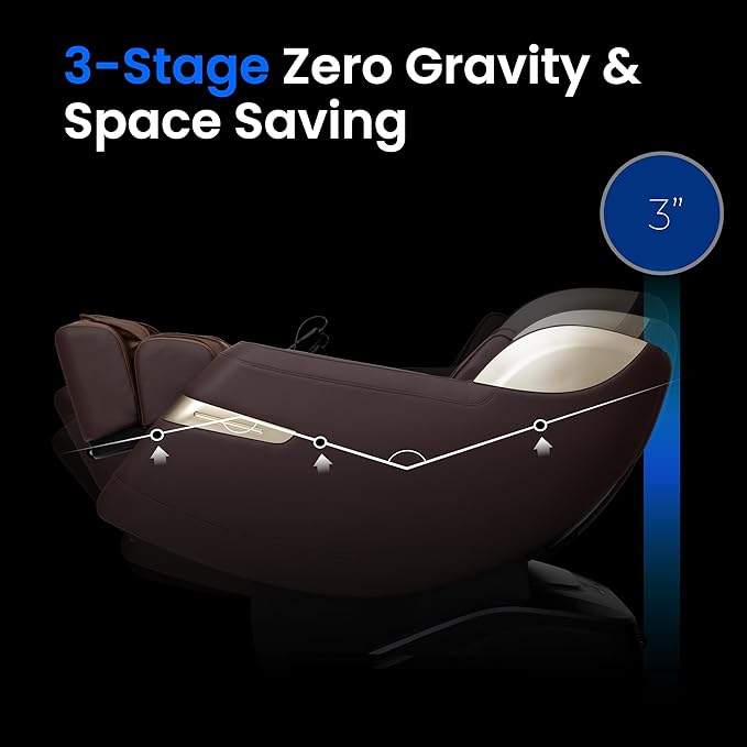 Osaki Titan Quantum Black Massage Chair with 3D SL-Track Rollers, 3 Step Zero Gravity, Full Body Airbag Massage, Intelligent Voice Control, Back & Calf Heat and Foot Roller Massage