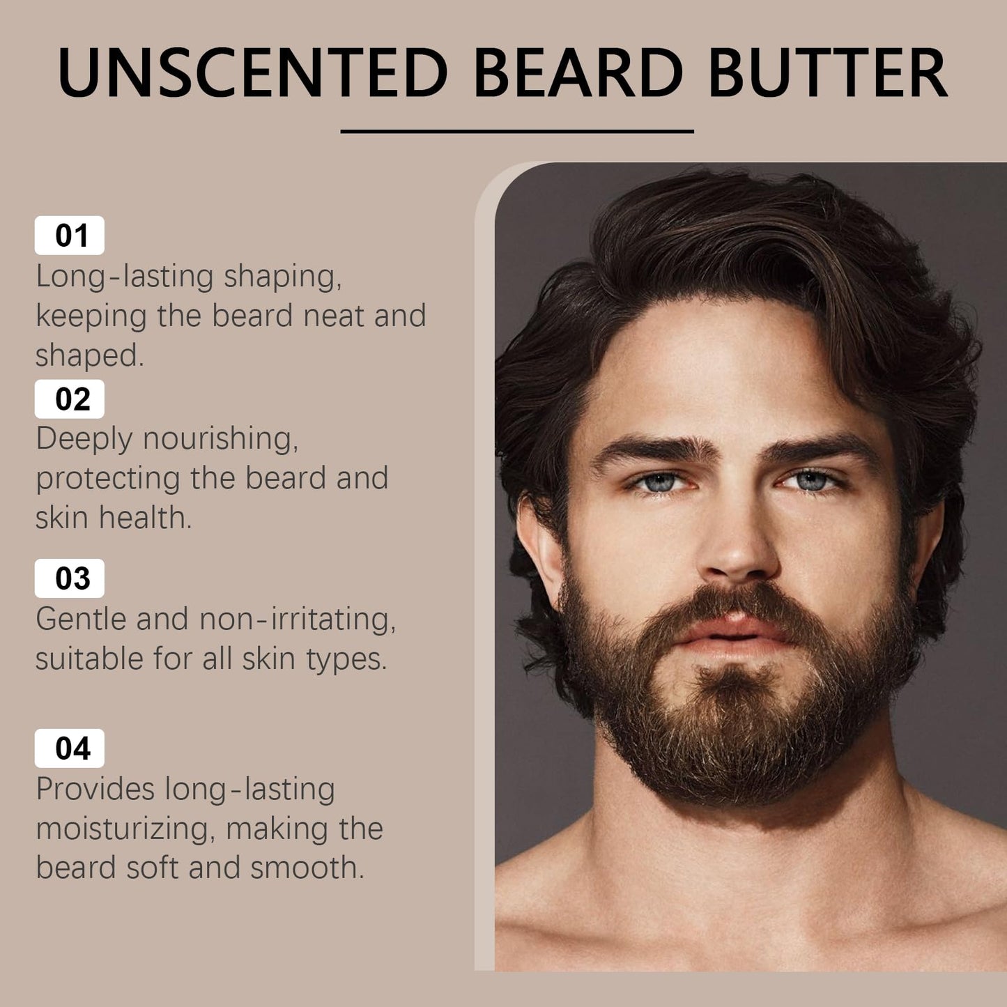 ipxkwll Cosmetics Para Barba, B  lsamo Estimulante de Barba, Ultra Potente Beard Stimulating Balm, Crema Para Barba, Moisturizes