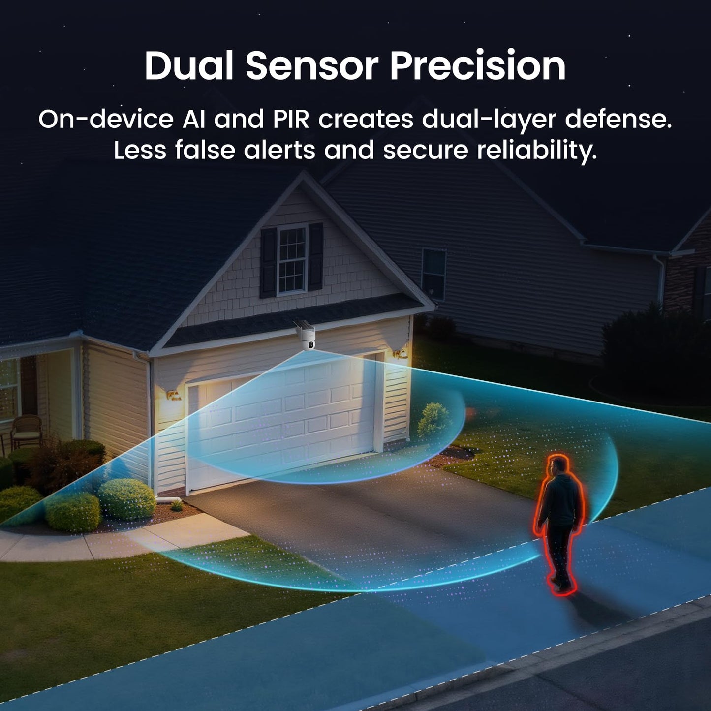 aosu SolarCam D1 Max 4-Cam Kit, 4K Solar Security Cameras Outdoor Wireless, 360° Pan & Tilt Coverage, Auto Tracking, Color Night Vision, No Subscription Required, Local Storage up to 1TB